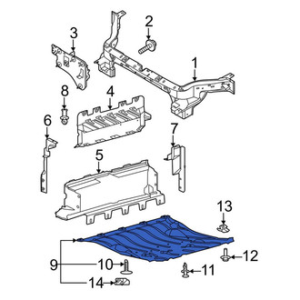 Ford OE - Front Rearward Radiator Support Splash Shield