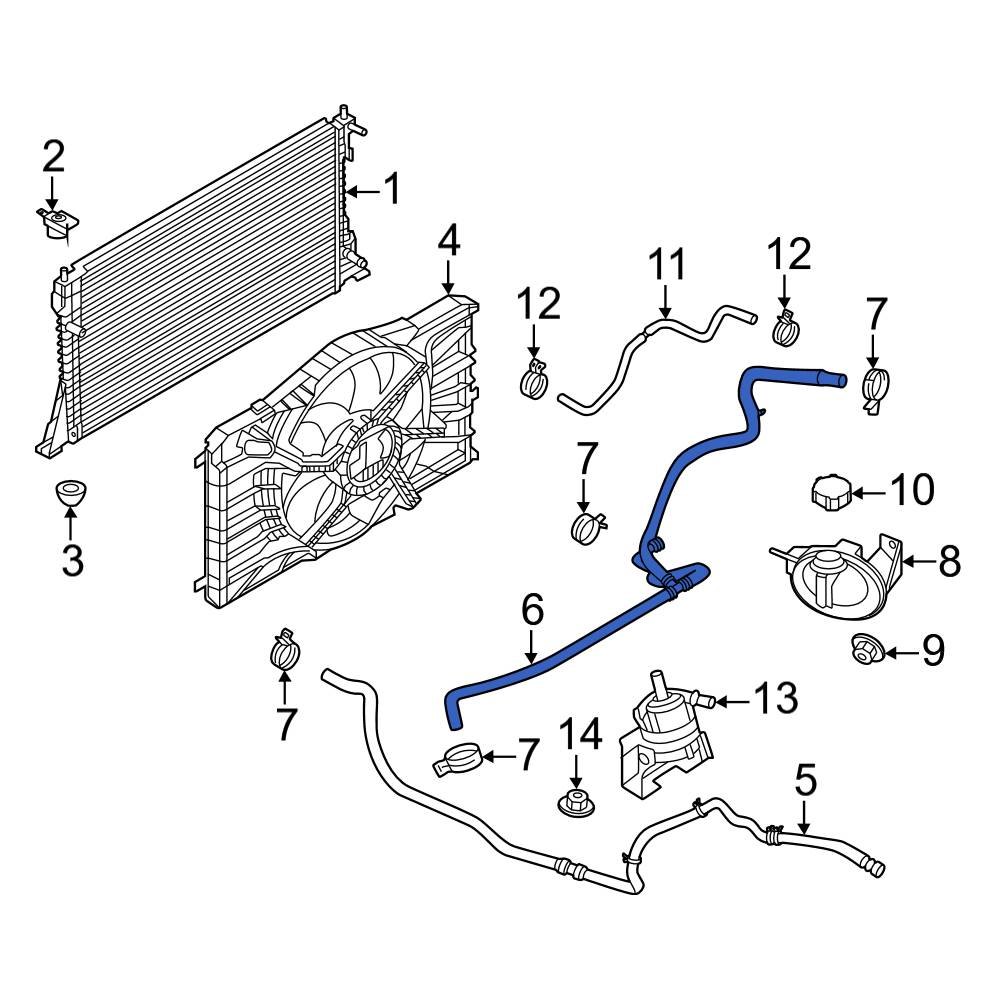 ford-oe-lk9z8286b-radiator-coolant-hose