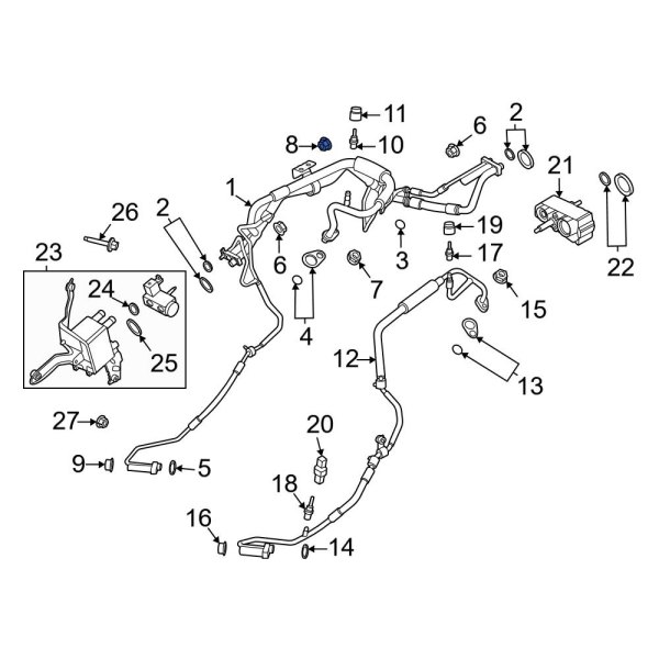 A/C Refrigerant Line Nut