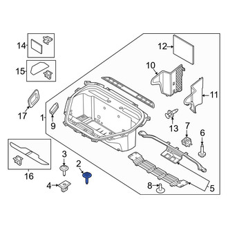 Ford OE - Floor Cover Panel Bolt