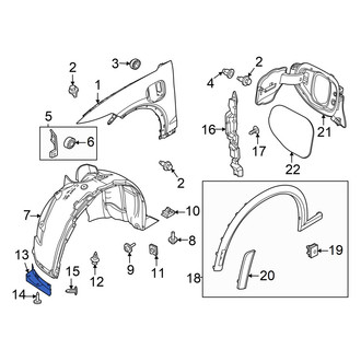 Ford OE - Front Right Fender Liner Extension