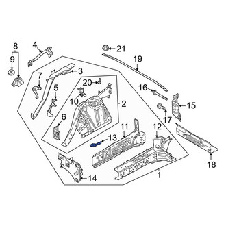 Ford OE - Front Right Fender Rail Reinforcement Bracket