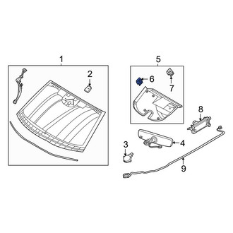 Ford OE - Interior Rear View Mirror Cover Clip