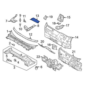 Ford OE - Front Cowl Grille Screen