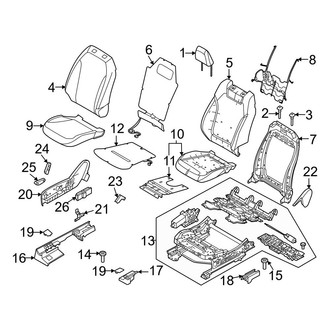 Ford OE - Seats & Tracks - Passenger Seat Components (8-Way Seat), (First Edition)
