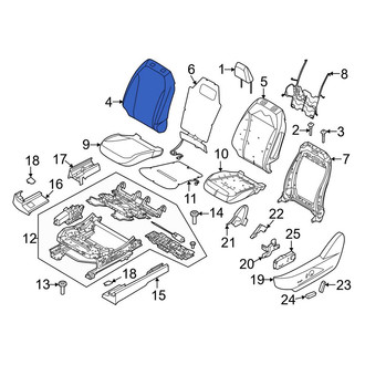 Ford OE - Front Left Seat Back Cushion Cover