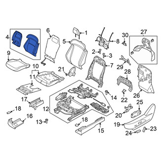 Ford OE - Front Left Seat Back Cushion Cover
