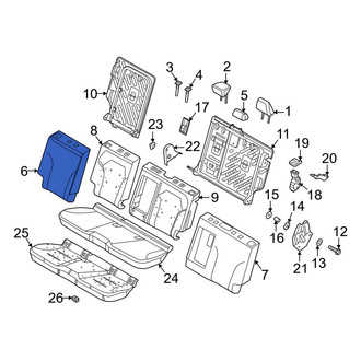 Ford OE - Rear Right Seat Back Cushion Cover