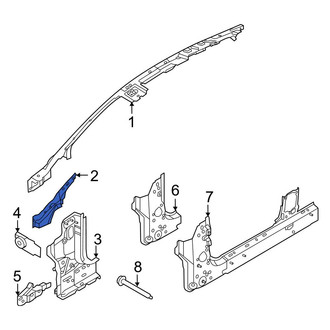 Ford OE - Left Body A-Pillar Reinforcement