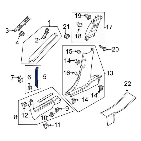 Ford OE LJ8Z5802345AA Front Left Kick Panel Trim