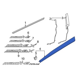 Ford OE - Rear Right Door Molding