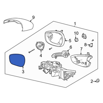 Ford OE - Front Right Door Mirror Glass