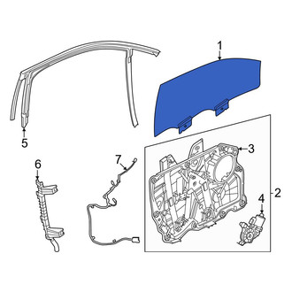 Ford OE - Rear Left Door Glass