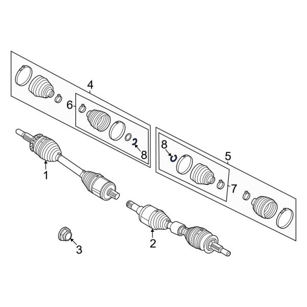 Ford OE LJ9Z3B498D CV Joint Boot Band