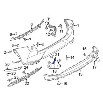 Ford OE - Rear Lower Bumper Cover Bracket