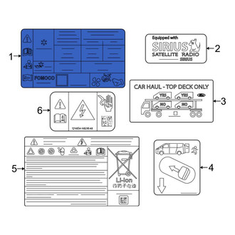 Ford OE - A/C System Information Label