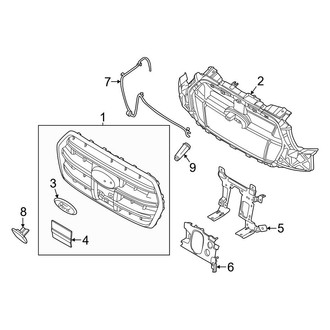 Ford OE - Front Bumper & Grille - Grille & Components