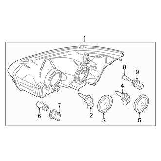 Ford OE - Front Lamps - Headlamp Components (Quad Beam)