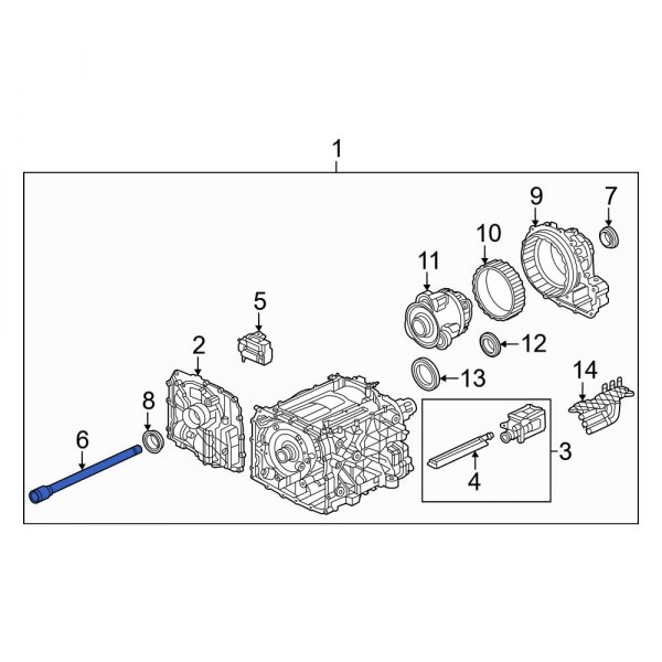 Axle Differential Output Shaft