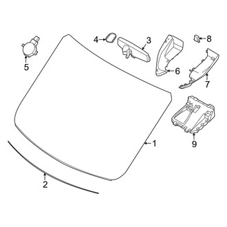 Ford OE - Windshield - Glass