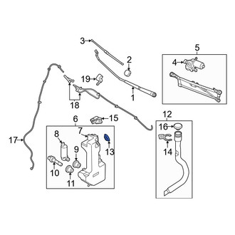 Ford OE - Washer Fluid Reservoir Filler Pipe Seal