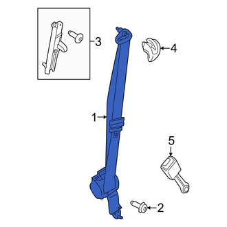 Ford OE - Front Right Seat Belt Lap and Shoulder Belt
