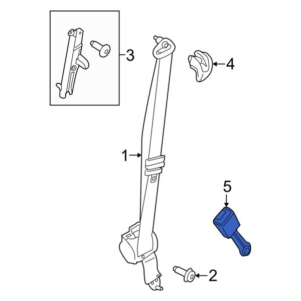 Seat Belt Receptacle