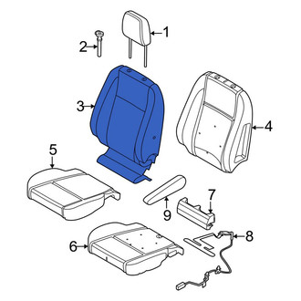 Ford OE - Front Left Seat Back Cushion Cover