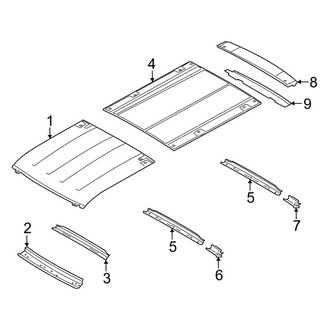 Ford OE - Roof & Components (Low Roof), (Extended Cargo Van / Standard Cargo Van 130.0" Wheelbase)