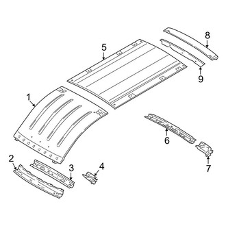 Ford OE - Roof & Components (Medium Roof), (Extended Cargo Van / Standard Cargo Van 148.0" Wheelbase)
