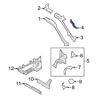 Ford OE - Right Upper Inner Body A-Pillar Reinforcement