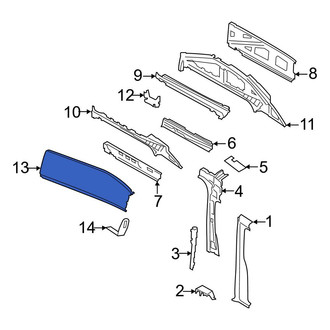 Ford OE - Rear Right Lower Rearward Quarter Panel Extension