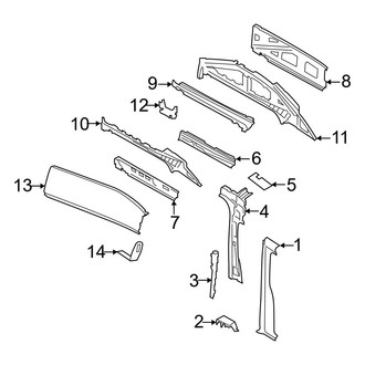 Ford OE - Pillars, Rocker & Floor - Center Pillar (Passenger Side), (Extended Cargo Van / Standard Cargo Van)