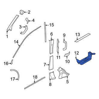 Ford OE - Front Right Door Sill Plate