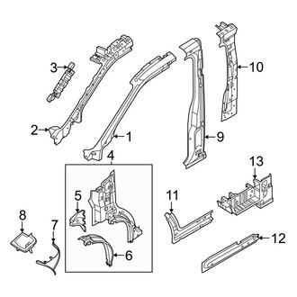 Ford OE - Pillars, Rocker & Floor - Hinge Pillar (Cab & Chassis / Cutaway Van)