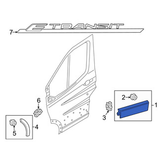 Ford OE - Front Left Door Molding