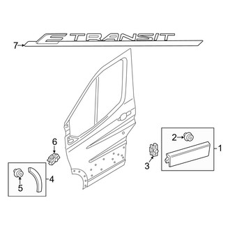 Ford OE - Front Door - Exterior Trim