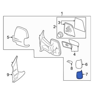 Ford OE - Front Left Lower Door Mirror Cover