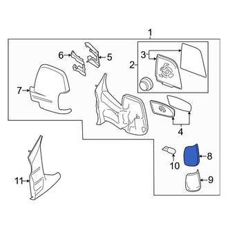 Ford OE - Front Right Lower Door Mirror Cover