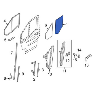 Ford OE - Rear Right Door Glass