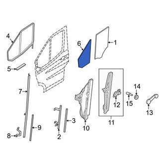 Ford OE - Front Left Vent Window Assembly