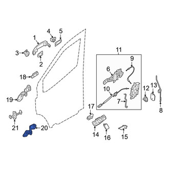 Ford OE - Front Left Lower Door Hinge