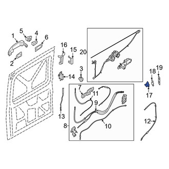 Ford OE - Right Sliding Door Striker