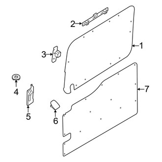 Ford OE - Side Loading Door - Interior Trim (Sliding, W/O Window)