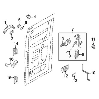 Ford OE - Side Loading Door - Lock & Hardware (Hinged Front Door)