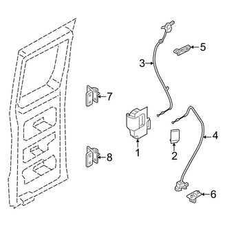 Ford OE - Side Loading Door - Lock & Hardware (Hinged Rear Door)