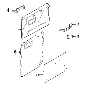 Ford OE - Side Loading Door - Interior Trim (Hinged Front Door, W/O Window)