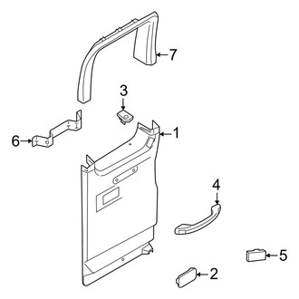 Ford OE - Side Loading Door - Interior Trim (Hinged Front Door, With Window)