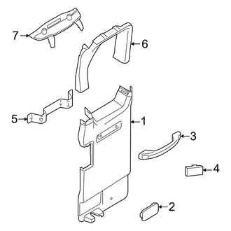 Ford OE - Side Loading Door - Interior Trim (Hinged Rear Door, With Window)