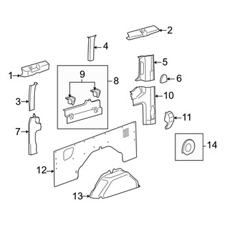 Ford OE - Side Panel - Interior Trim (Passenger Side, With Window)